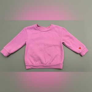 Cat & Jack Toddler Pink Sweatshirt Cotton Recycled Polyester 2T Graphic Pullover